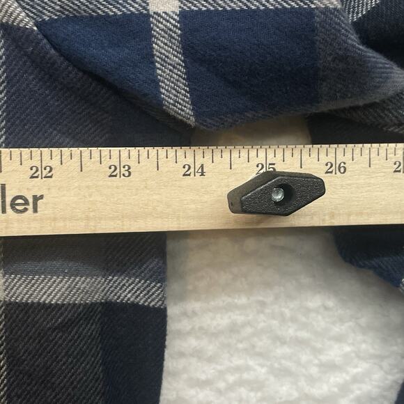 Eddie Bauer Shirt Mens XL Tall Blue Black Plaid Flannel Outdoor Cabin Lumberjack - Picture 9 of 11